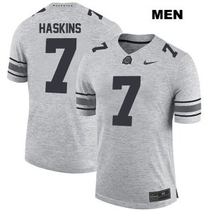 Men's NCAA Ohio State Buckeyes Dwayne Haskins #7 College Stitched Authentic Nike Gray Football Jersey AX20E31MY